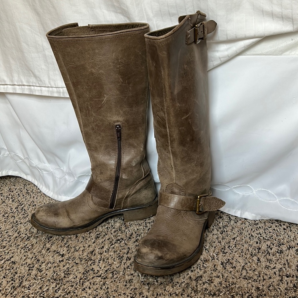 Call it Spring rustic leather riding boots